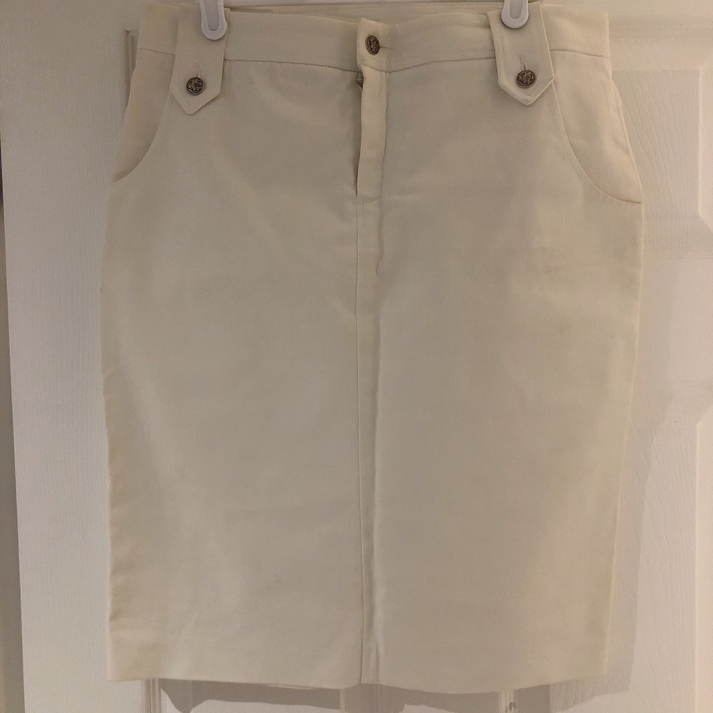 Pink Tartan white pencil skirt